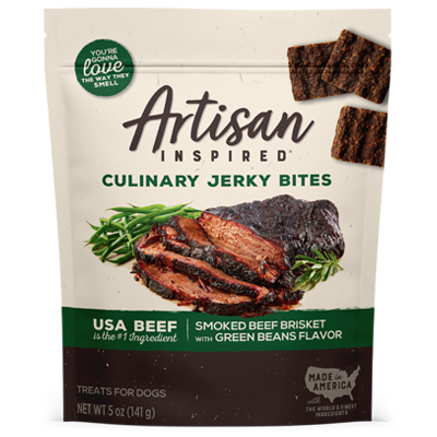 Artisan Inspired Smoked Beef Brisket with Green Beans flavor jerky front